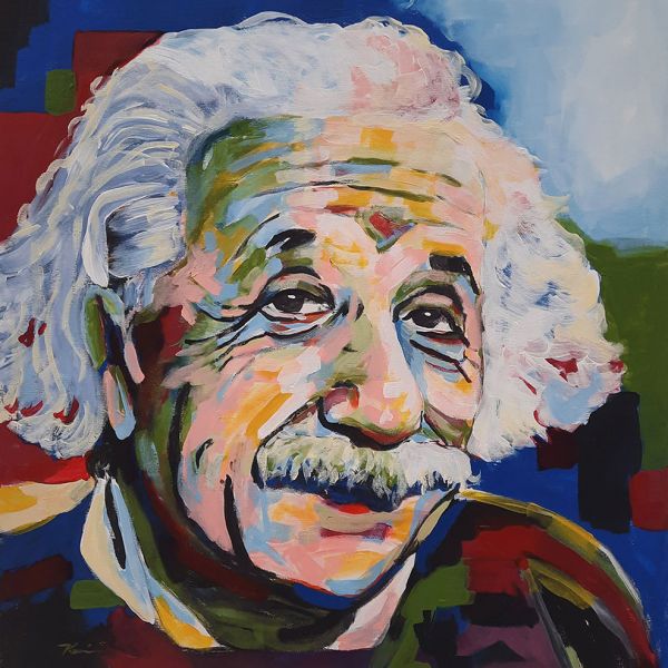 Portrait von Albert Einstein von der Hobbykünstlerin Petra Kovács