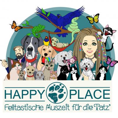 Grafik "Happy Place - Felltastische Auszeit für die Tatz"