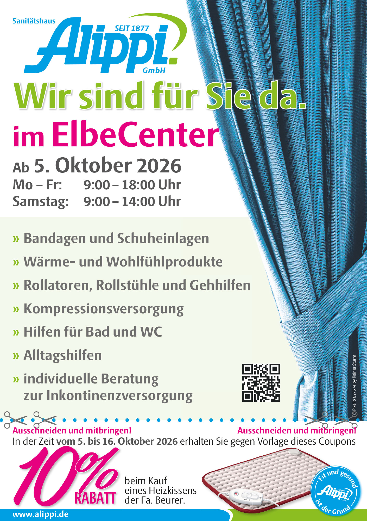 Sanitätshaus Alippi – Ab 5. Oktober im ElbeCenter Meißen